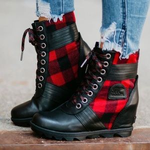 Buffalo Plaid Sorel Boots